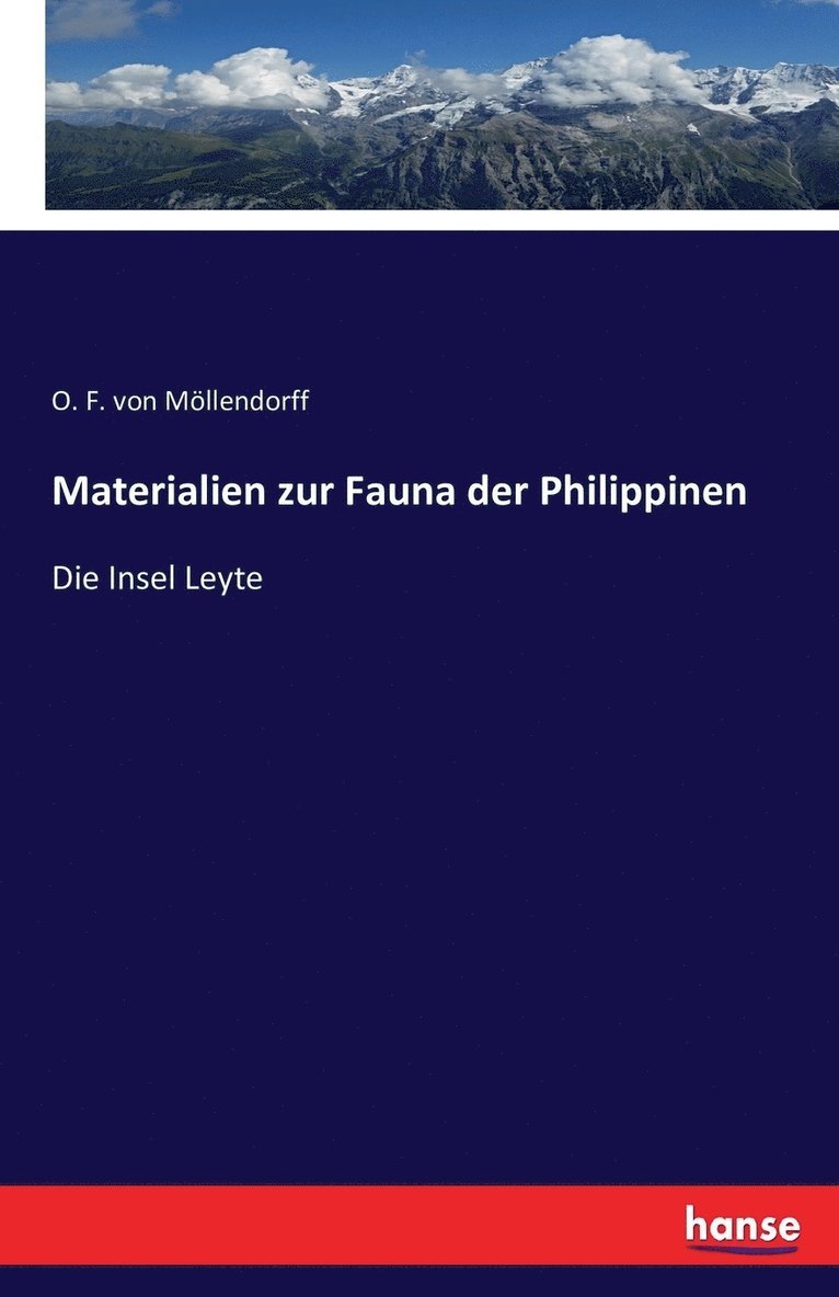 O F Von Möllendorff - Materialien zur Fauna der Philippinen, Häftad. Tillgänglighet: Lägg i varukorg