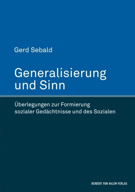 Gerd Sebald - Generalisierung und Sinn, E-bok