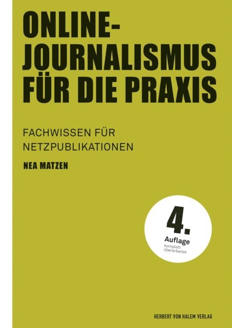 Nea Matzen - Online-Journalismus für die Praxis, E-bok