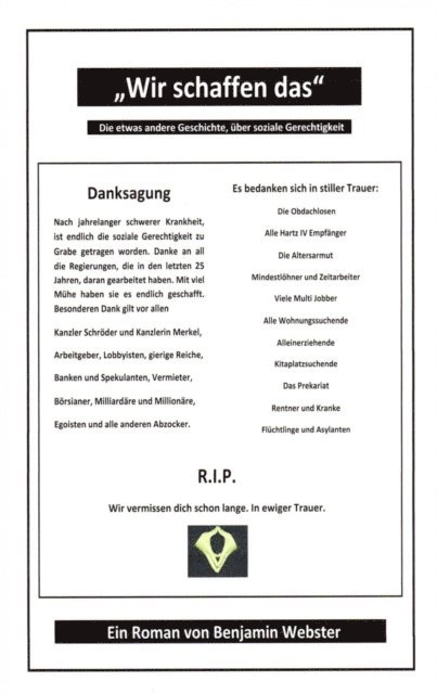 Benjamin Webster - "Wir schaffen das", E-bok