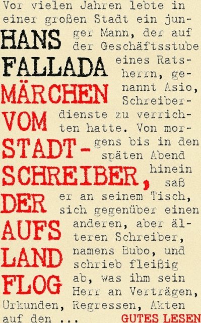 Hans Fallada - Märchen vom Stadtschreiber, der aufs Land flog, E-bok