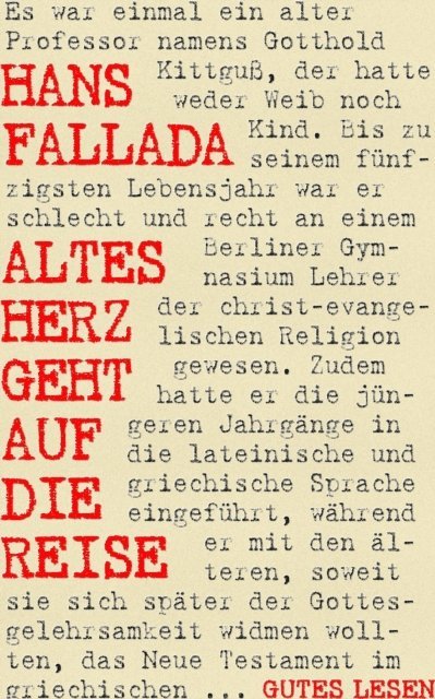 Hans Fallada - Altes Herz geht auf die Reise, E-bok