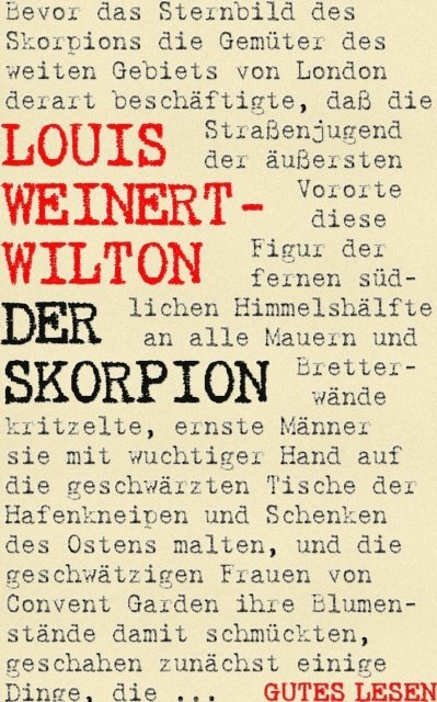 Louis Weinert-Wilton - Der Skorpion, E-bok. Tillgänglighet: Lägg i varukorg