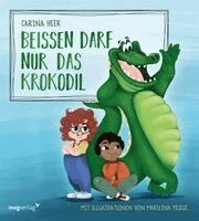 Carina Heer - Beißen darf nur das Krokodil - Pappbilderbuch, Kartonnage. Tillgänglighet: Lägg i varukorg