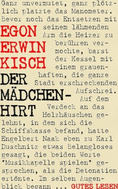 Egon Erwin Kisch - Der Mädchenhirt – Ein Milieuroman, E-bok