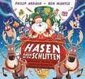 Hasen rasen mit dem Schlitten