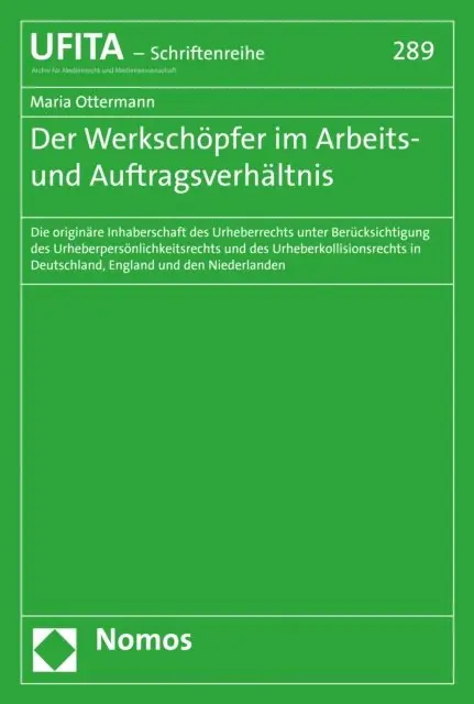 Maria Ottermann - Der Werkschöpfer im Arbeits- und Auftragsverhältnis, E-bok. Tillgänglighet: Lägg i varukorg