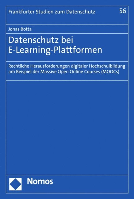 Jonas Botta - Datenschutz bei E-Learning-Plattformen, E-bok
