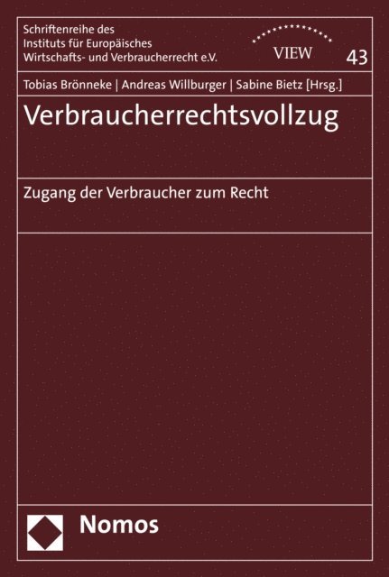 Sabine Bietz, Andreas Willburger, Tobias Bronneke - Verbraucherrechtsvollzug, E-bok