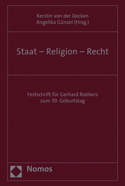 Angelika Gunzel, Kerstin von der Decken - Staat – Religion – Recht, E-bok