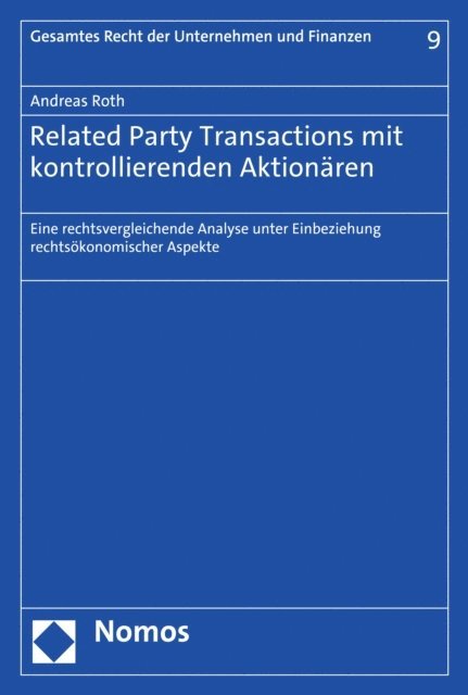 Andreas Roth - Related Party Transactions mit kontrollierenden Aktionären, E-bok