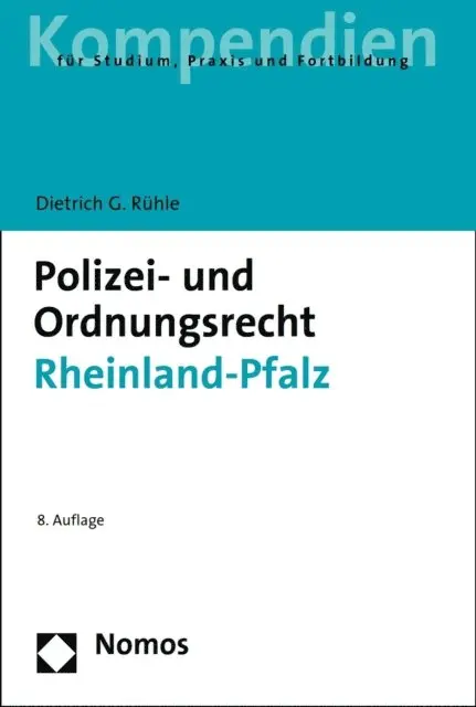 Dietrich G. Ruhle - Polizei- und Ordnungsrecht Rheinland-Pfalz, E-bok. Tillgänglighet: Lägg i varukorg