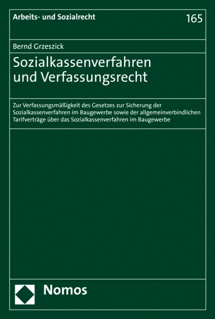 Bernd Grzeszick - Sozialkassenverfahren und Verfassungsrecht, E-bok