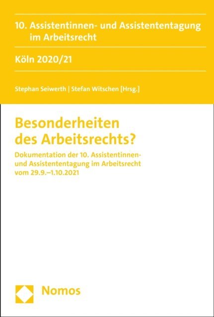 Stefan Witschen, Stephan Seiwerth - Besonderheiten des Arbeitsrechts?, E-bok