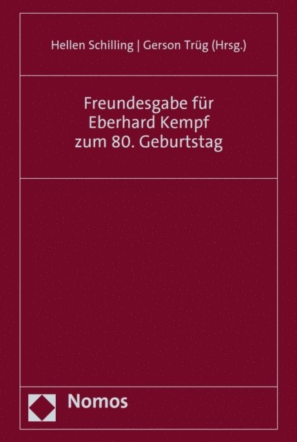 Gerson Trug, Hellen Schilling - Freundesgabe für Eberhard Kempf zum 80. Geburtstag, E-bok