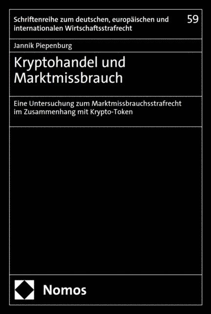 Jannik Piepenburg - Kryptohandel und Marktmissbrauch, E-bok
