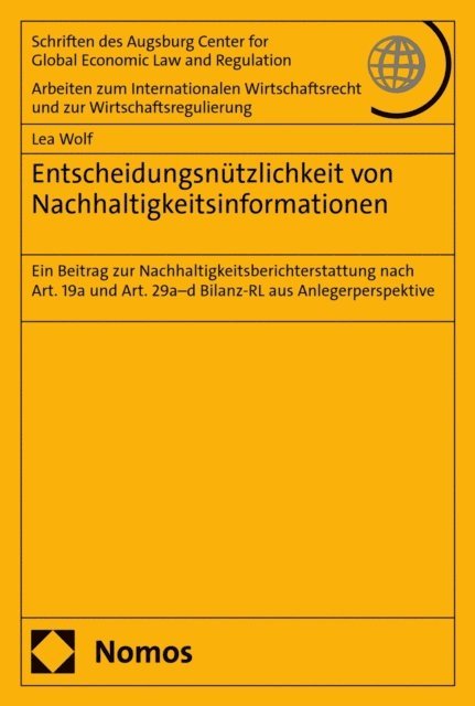 Lea Wolf - Entscheidungsnützlichkeit von Nachhaltigkeitsinformationen, E-bok