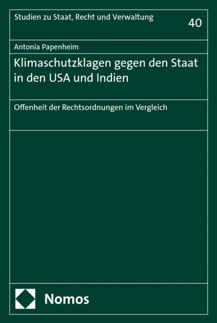 Antonia Papenheim - Klimaschutzklagen gegen den Staat in den USA und Indien, E-bok