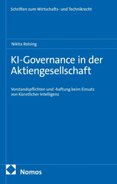 Nikita Rolsing - KI-Governance in der Aktiengesellschaft, E-bok
