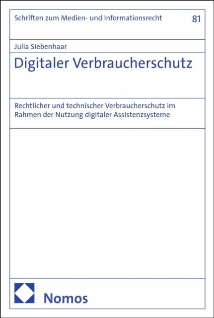 Julia Siebenhaar - Digitaler Verbraucherschutz, E-bok