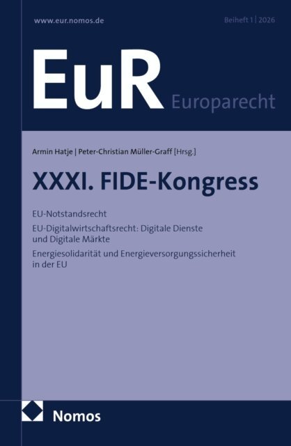 Peter-Christian Muller-Graff, Armin Hatje - XXXI. FIDE-Kongress, E-bok