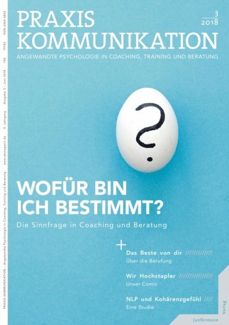 Junfermann Verlag - Praxis Kommunikation 3/2018 Einzelheft, E-bok