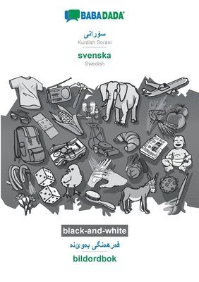 Babadada Gmbh - Kurdish Sorani (in arabic script) - svenska, visual dictionary, BW, Häftad