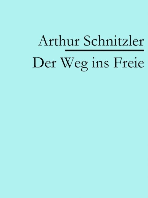 Arthur Schnitzler - Der Weg ins Freie, E-bok