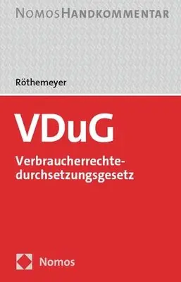 Peter Rothemeyer - Vdug - Verbraucherrechtedurchsetzungsgesetz: Handkommentar, Inbunden. Tillgänglighet: Lägg i varukorg