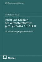 Jennifer Gareis-Purper - Inhalt und Grenzen der Vermieterpflichten gem. § 535 Abs. 1 S. 2 BGB, Häftad