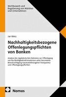 Jan Merz - Nachhaltigkeitsbezogene Offenlegungspflichten von Banken, Häftad
