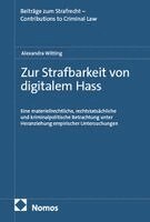 Alexandra Witting - Zur Strafbarkeit von digitalem Hass, Inbunden. Tillgänglighet: Lägg i varukorg