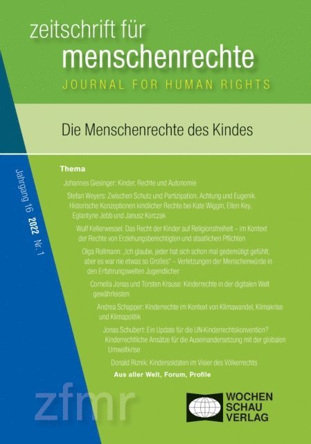 Stefan Weyers, Arnd Pollmann, Elisabeth Holzleithner, Tessa Debus, Christina Binder, Michael Krennerich - Die Menschenrechte des Kindes, E-bok