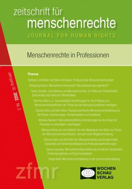 Arnd Pollmann, Elisabeth Holzleithner, Tessa Debus, Christina Binder, Michael Krennerich - Menschenrechte in Professionen, E-bok