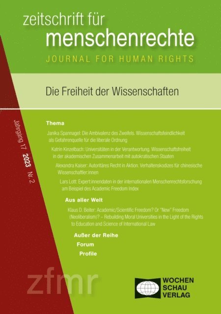 Stefan Weyers, Arnd Pollmann, Elisabeth Holzleithner, Tessa Debus, Christina Binder, Michael Krennerich - Die Freiheit der Wissenschaften, E-bok