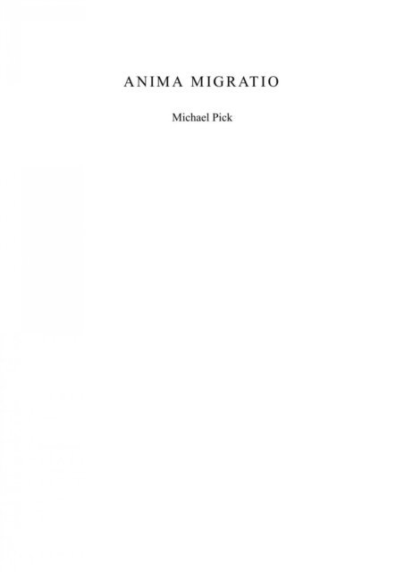 Michael Pick - Anima Migratio, E-bok