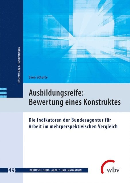 Sven Schulte - Ausbildungsreife: Bewertung eines Konstruktes, E-bok