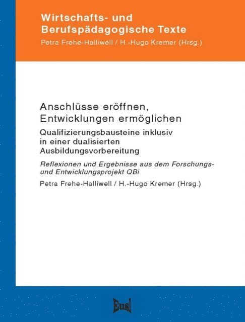 Petra Frehe-Halliwell, H.-Hugo Kremer - Anschlüsse eröffnen, Entwicklungen ermöglichen, E-bok