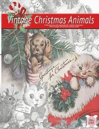 Greeting for Christmas (vintage Christmas animals) A Christmas coloring book for adults relaxation with vintage Christmas animal cards