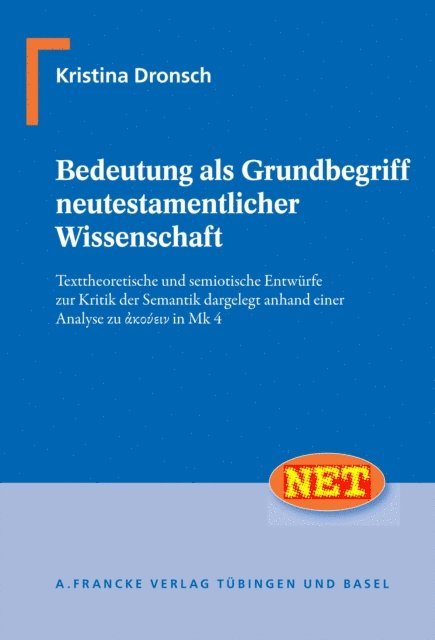 Kristina Dronsch - Bedeutung als Grundbegriff neutestamentlicher Wissenschaft, E-bok