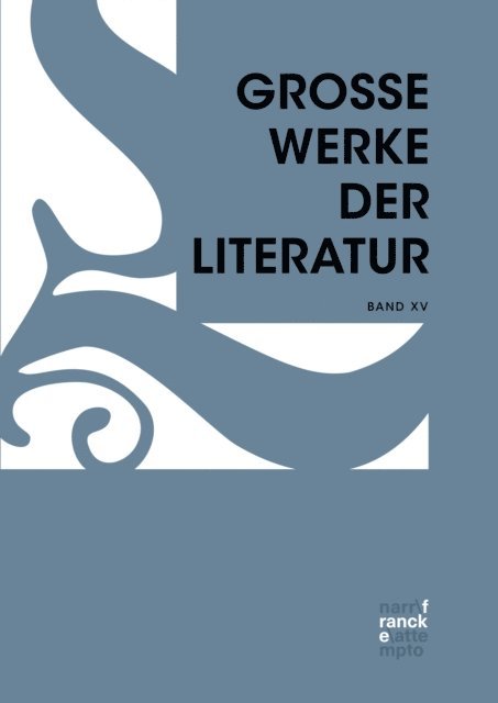 Hubert Zapf, Katja Sarkowsky, Gunter Butzer - Große Werke der Literatur XV, E-bok