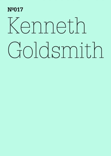 Kenneth Goldsmith - Kenneth Goldsmith, E-bok