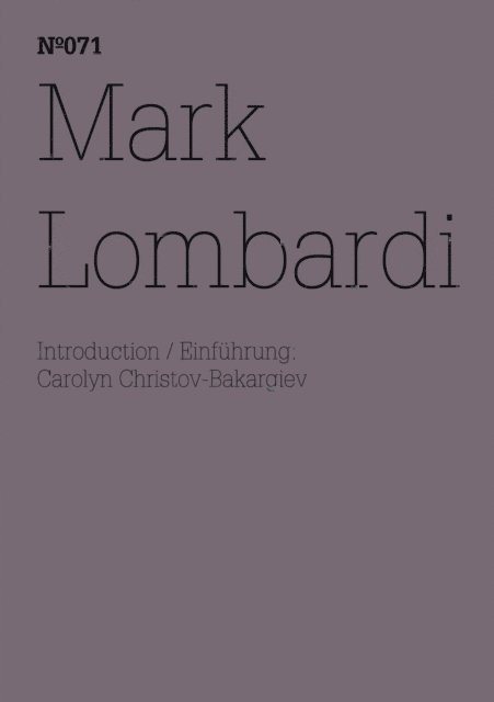 Mark Lombardi - Mark Lombardi, E-bok