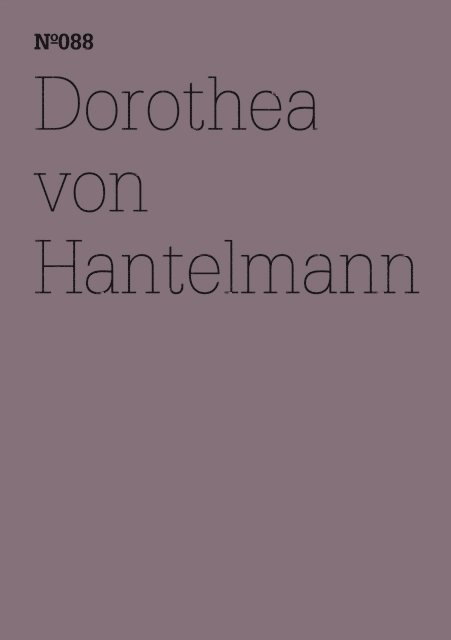 Dorothea von Hantelmann - Dorothea von Hantelmann, E-bok