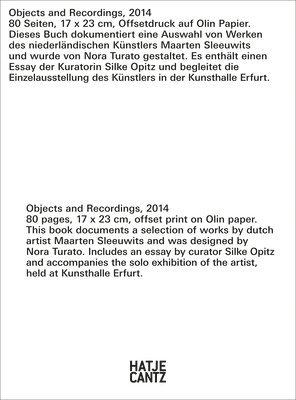 Silke Opitz - Maarten Sleeuwits: Objects and Recordings, Häftad