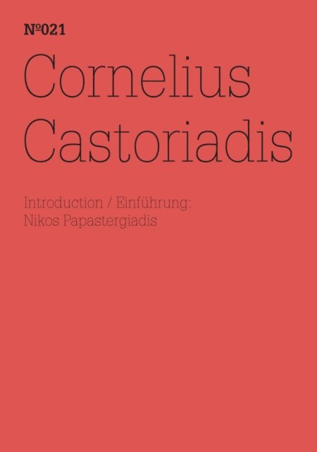 Cornelius Castoriadis - Cornelius Castoriadis, E-bok