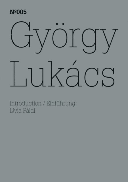 Gyorgy Lukacs - György Lukács, E-bok