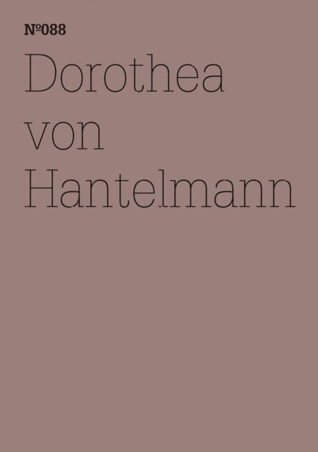 Dorothea von Hantelmann - Dorothea von Hantelmann, E-bok