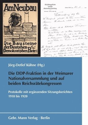 Jörg-Detlef Kühne, Jorg-Detlef Kuhne - Die Ddp-Fraktion in Der Weimarer Nationalversammlung Und Auf Beiden Reichsratekongressen: Protokolle Mit Erganzenden Sitzungsberichten 1918 Bis 1920, Inbunden