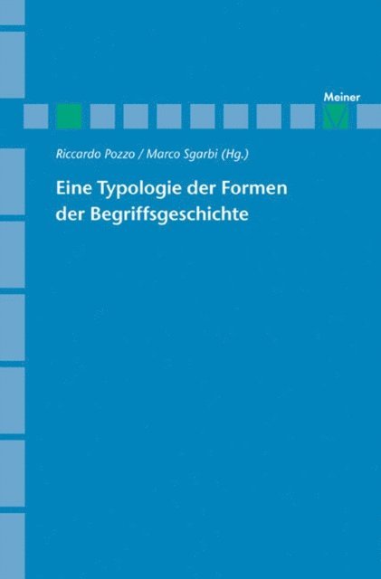 Marco Sgarbi, Riccardo Pozzo - Eine Typologie der Formen der Begriffsgeschichte, E-bok